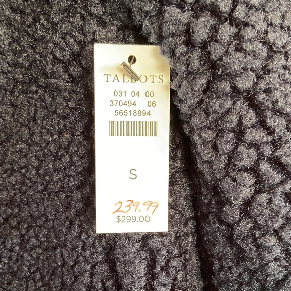 Talbots Navy Teddy Coat - Picture 2 of 4